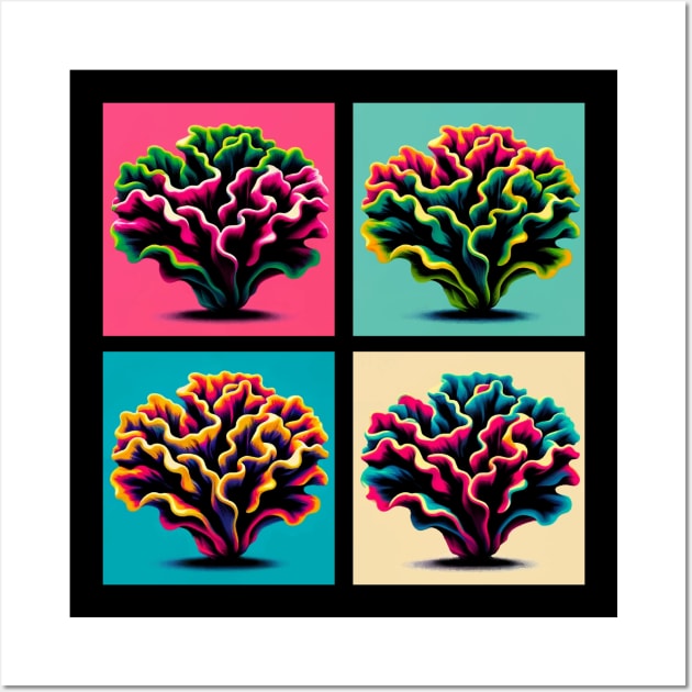 Pop Lettuce Coral - Cool Underwater Wall Art by PawPopArt